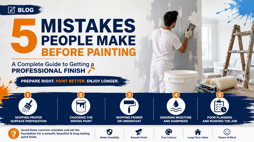 5 Mistakes People Make Before Painting: A Complete Guide to Getting a Professional Finish 5 Mistakes People Make Before Painting